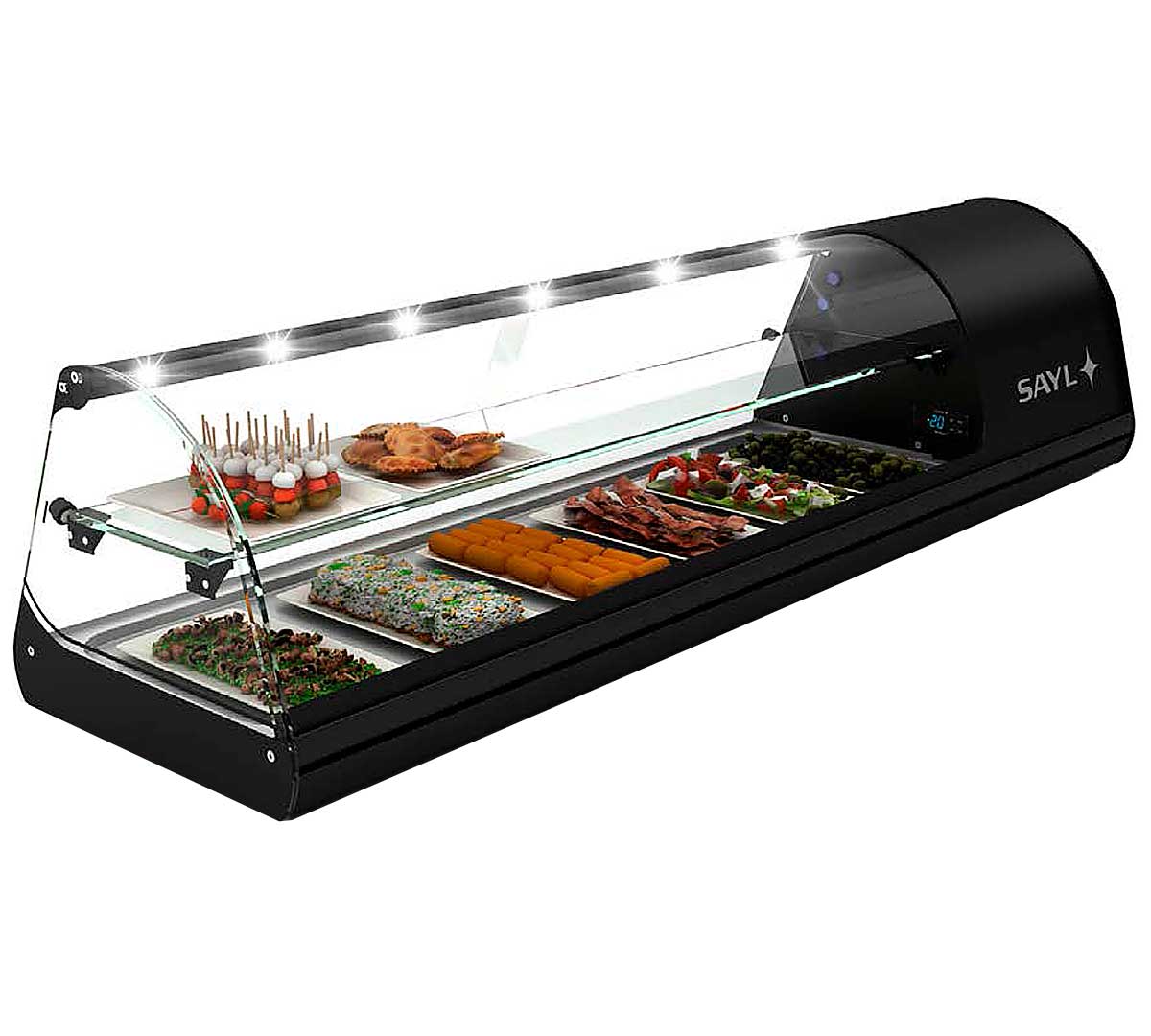 SAYL - VITRINA REFRIGERADA 2 PISOS TAPAS CUBA PLANA