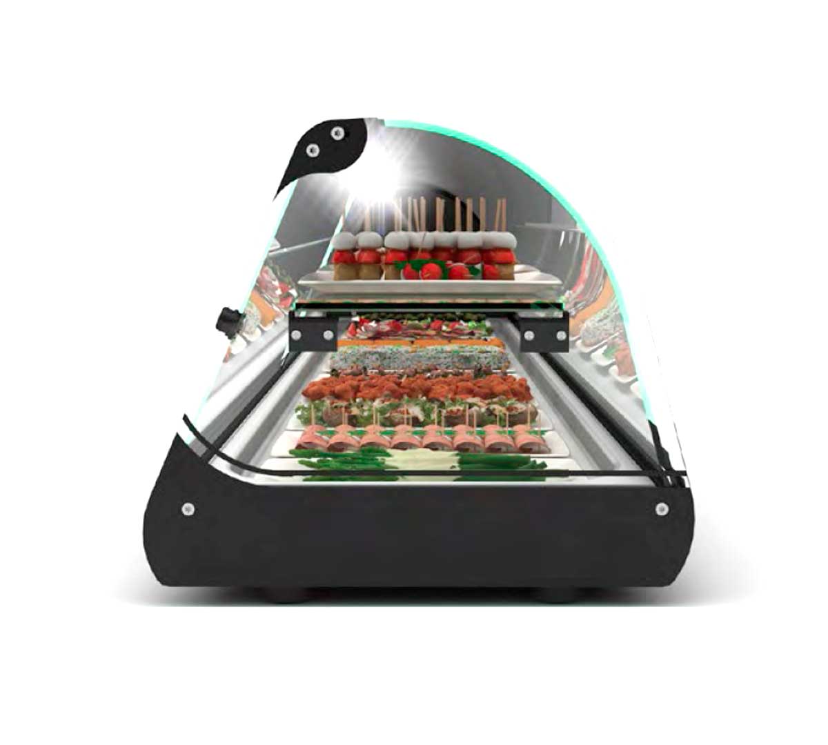 SAYL - VITRINA REFRIGERADA 2 PISOS TAPAS CUBA PLANA