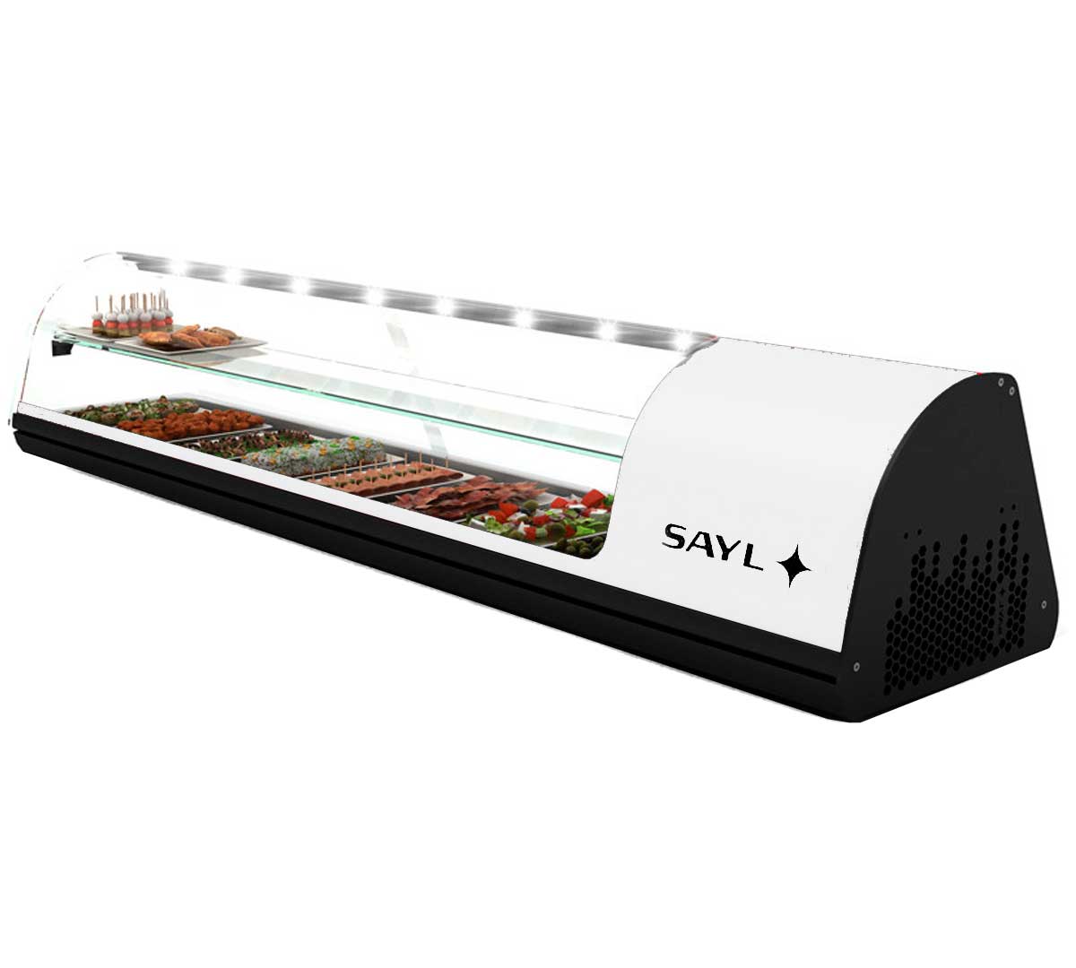 SAYL - VITRINA REFRIGERADA 2 PISOS TAPAS CUBA PLANA