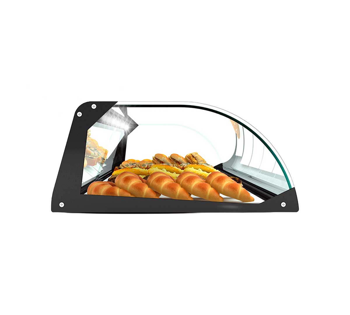 SAYL - VITRINA NEUTRA CRISTAL CURVADO SIN ESTANTE