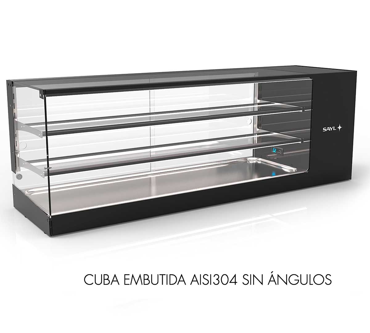 SAYL - VITRINA REFRIGERADA LOGIC 3 PISOS CUBA PLANA