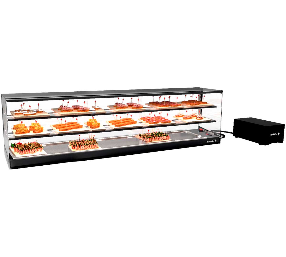 SAYL - VITRINA REFRIGERADA LOGIC TRIPLE CUBA PLANA GRUPO REMOTO