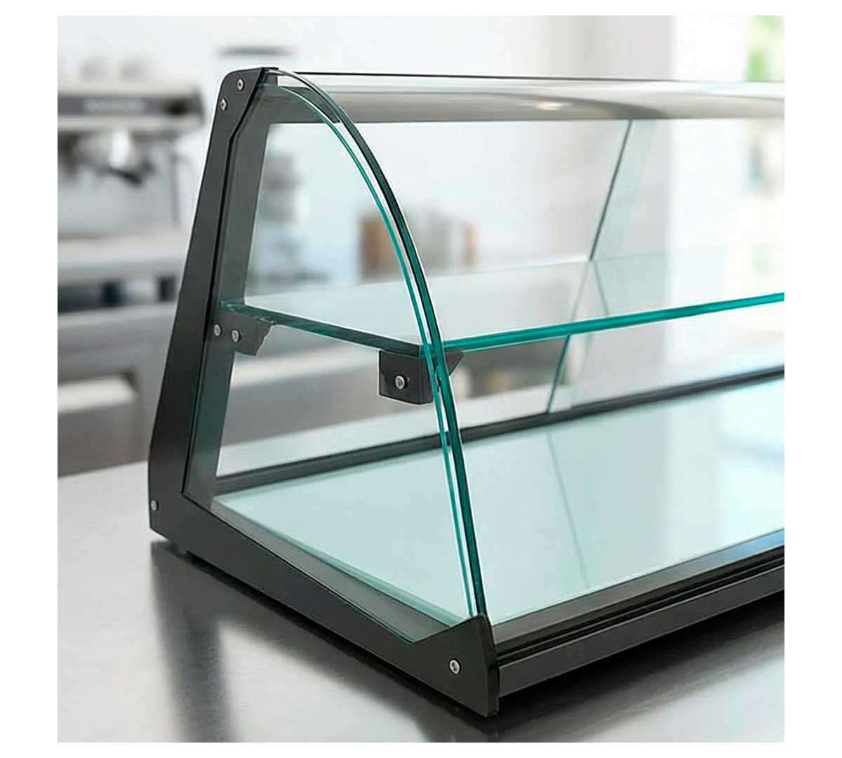 SAYL - VITRINA NEUTRA CRISTAL CURVADO CON ESTANTE