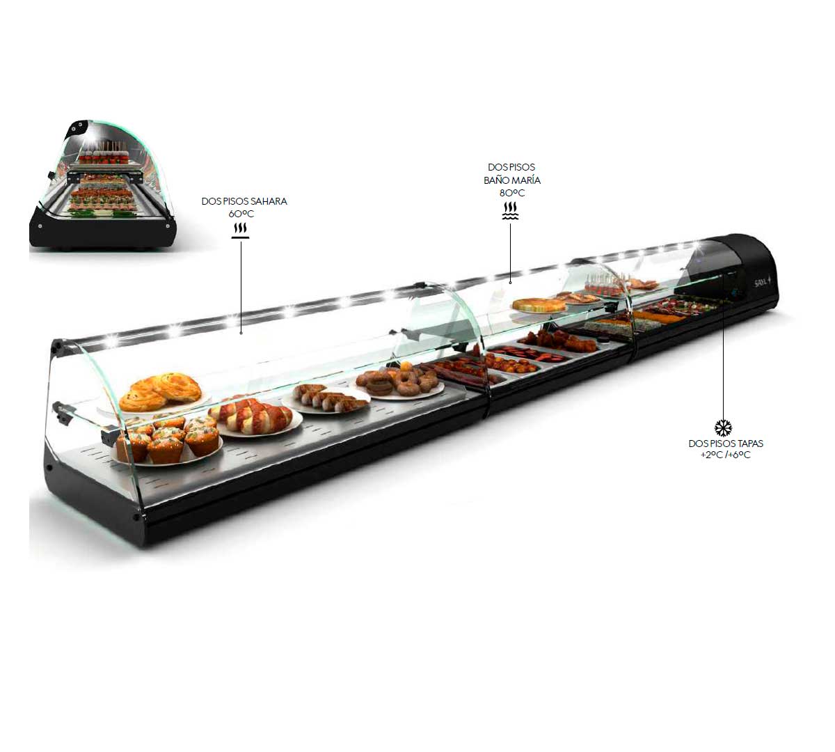 SAYL - VITRINA DOS PISOS BAÑO MARÍA