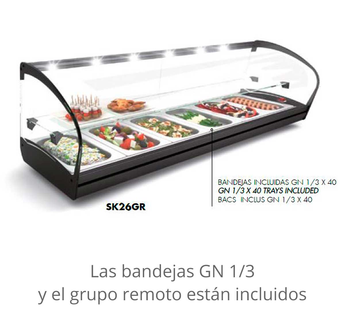 SAYL - VITRINA REFRIGERADA SHARK GRUPO REMOTO 2 PISOS GN