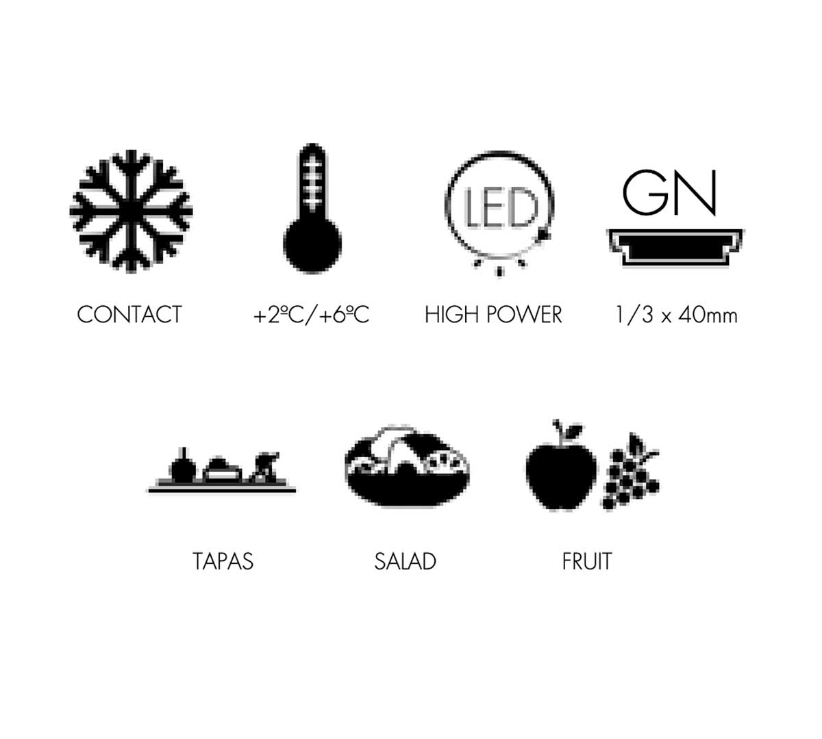 SAYL - VITRINA REFRIGERADA SHARK 2P TAPAS