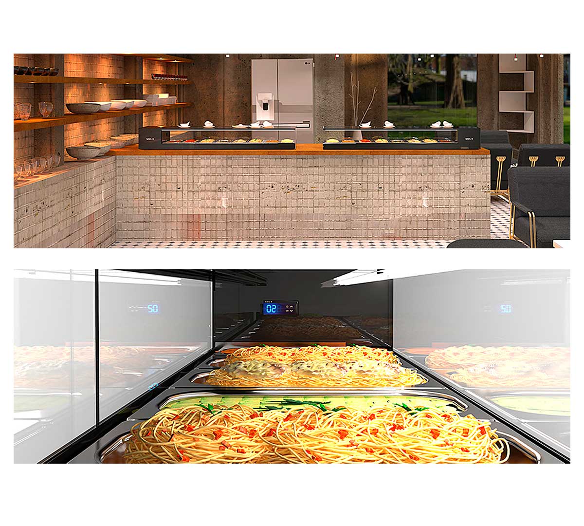 SAYL - VITRINA DE TAPAS REFRIGERADA LOGIC GN