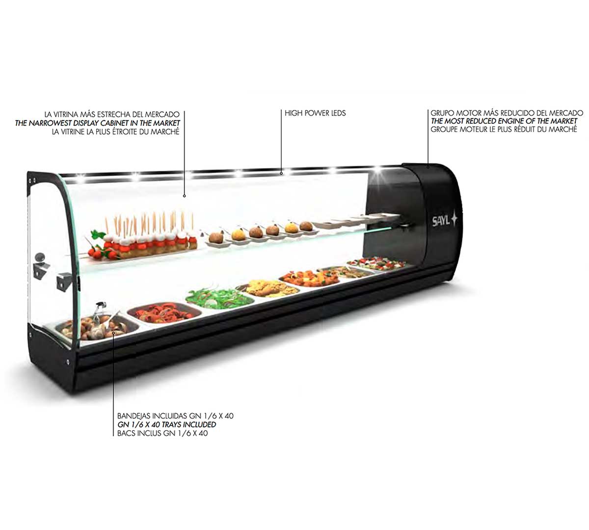 SAYL - VITRINA REFRIGERADA SLIM TAPAS