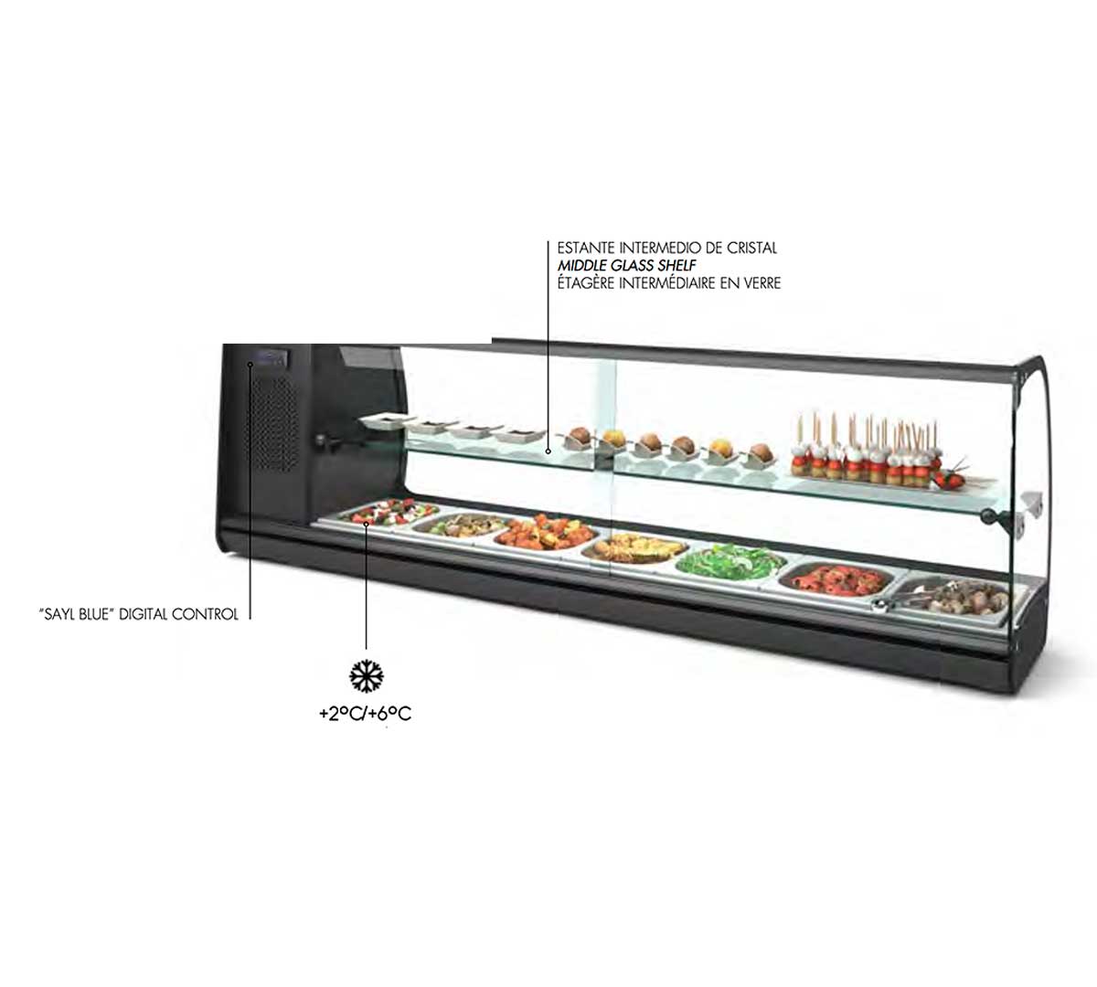 SAYL - VITRINA REFRIGERADA SLIM TAPAS