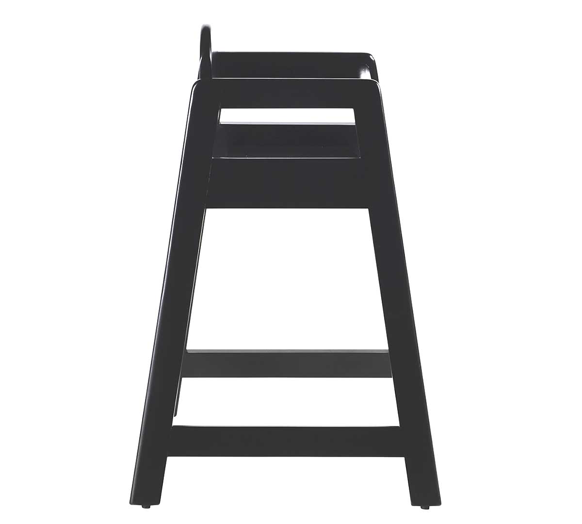 MUEBLES ROMERO - TRONA MADERA BABY ACABADO NEGRO