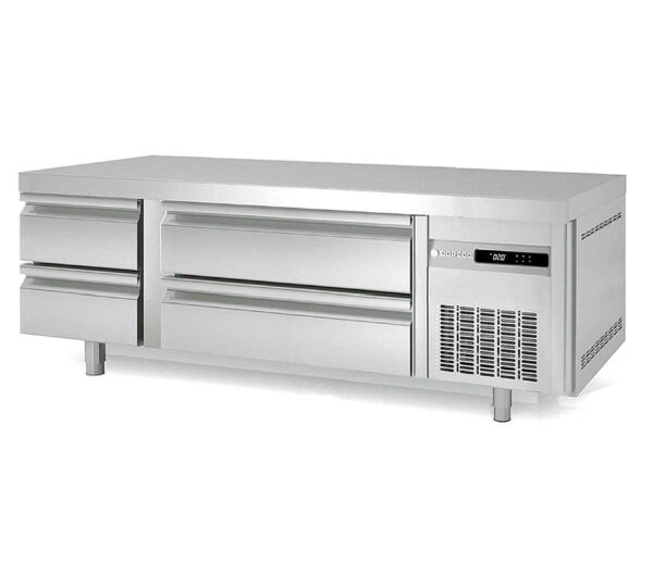CORECO - MESA FRÍA BAJA COCINA GN 2/1 KBR-65 - FONDO 700 - 4 CAJONES