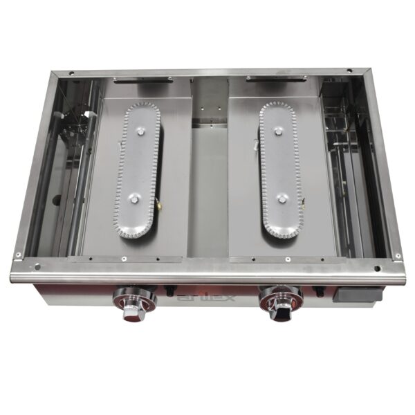 PLANCHA A GAS 60cm EN ACERO LAMINADO DE 6mm 60PGLN