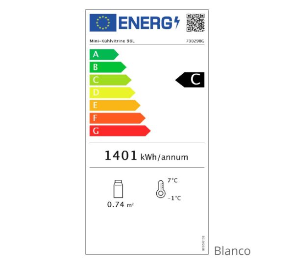 BARTSCHER - VITRINA REFRIGERADORA 98 L - 4 ESTANTES