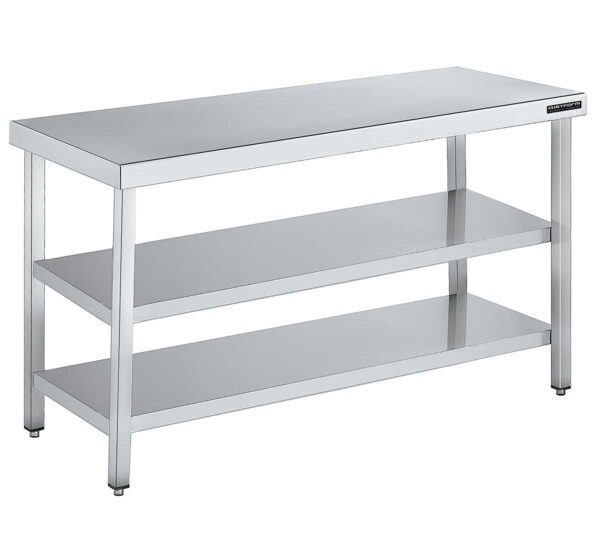 DISTFORM - MESA CENTRAL GAMA 800 CON 2 ESTANTES - FONDO 80CM
