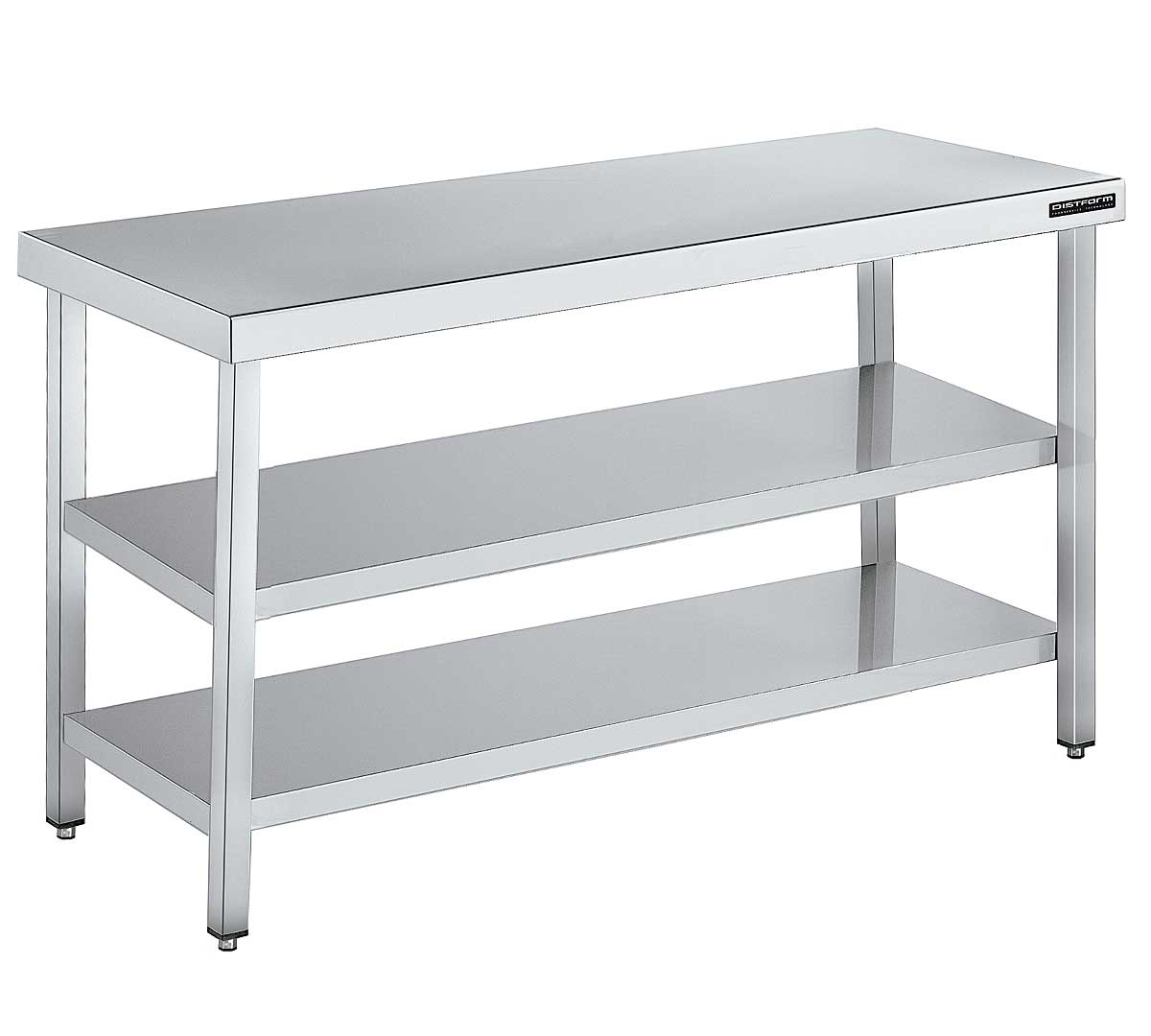 DISTFORM - MESA CENTRAL GAMA 800 CON 2 ESTANTES - FONDO 80CM