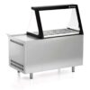 CORECO - MESA PREPARACIÓN CRISTAL ELEVABLE 2 PUERTAS PC80-150-15-LGL